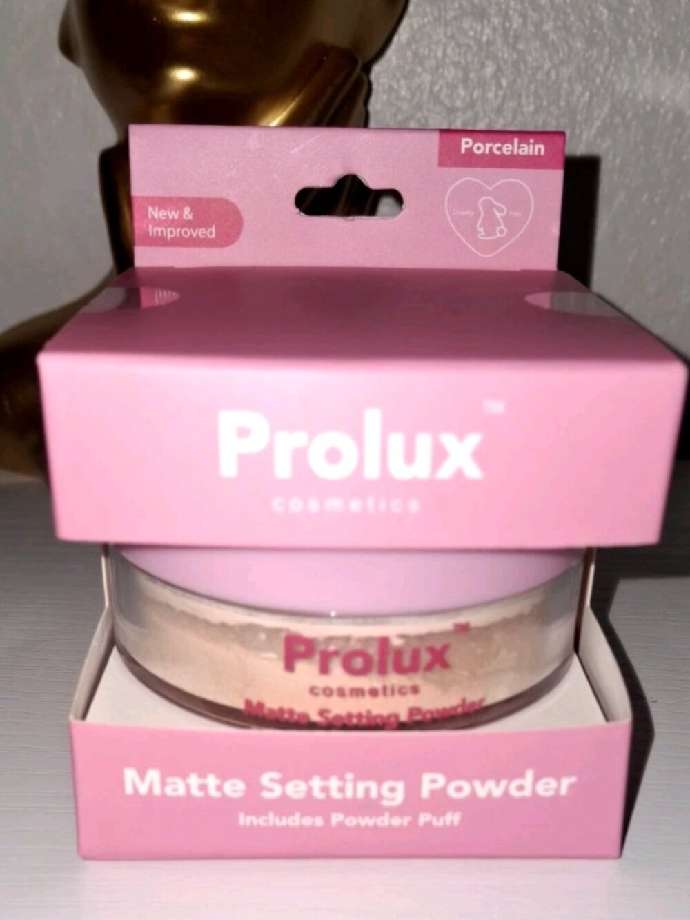 Prolux Matte Setting Powder w/ Puff Loose Face Powder New Sealed Porcelain